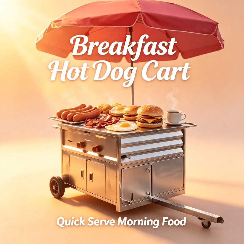 Compact Mobile Snack Food Cart - Hot Dog Vending Cart review and price