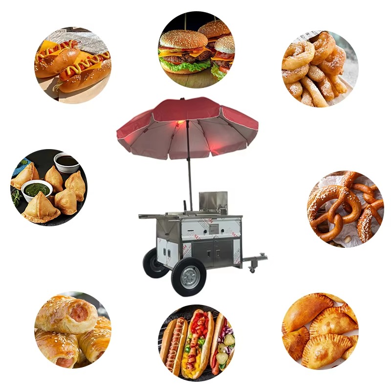 Compact Mobile Snack Food Cart - Hot Dog Vending Cart review and price