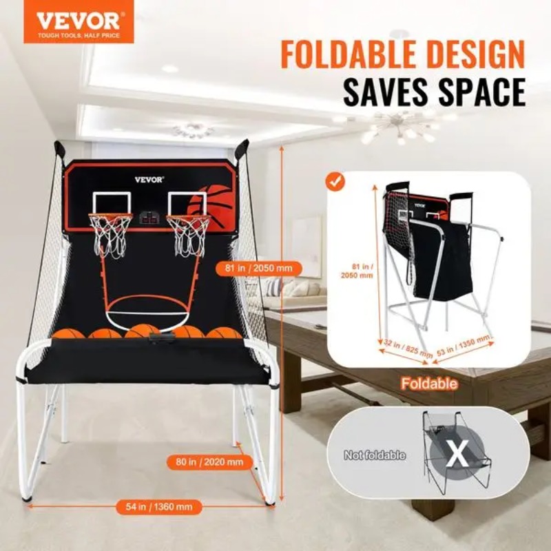 【Hot Item】Foldable Basketball  - Arcade Games & Vending Llc review and price